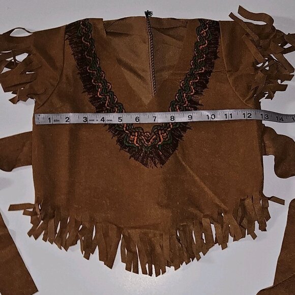 Native American Indian Girl Halloween Costume Girls Small Sz 4-6 (for 3-4 Years) - Picture 7 of 14